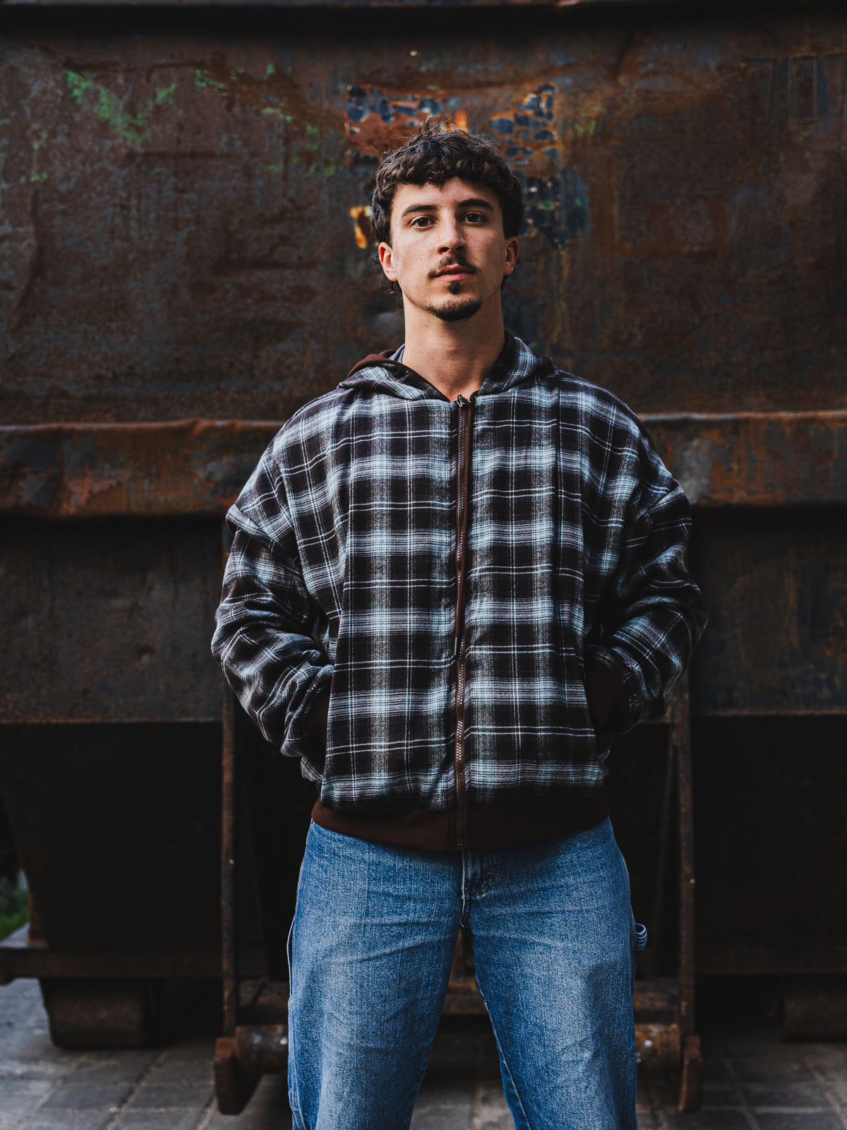 The reversible plaid hoodie